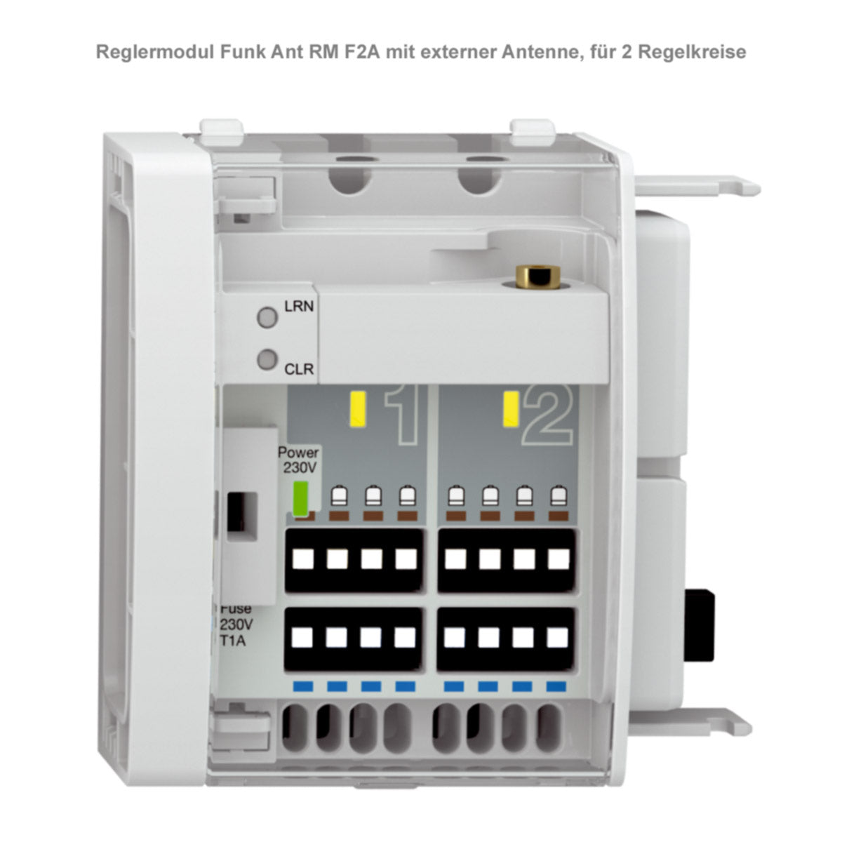 CosiTherm® Reglermodul F2A mit externer Antenne, für 2 Regelkreise, AFRISO 78123