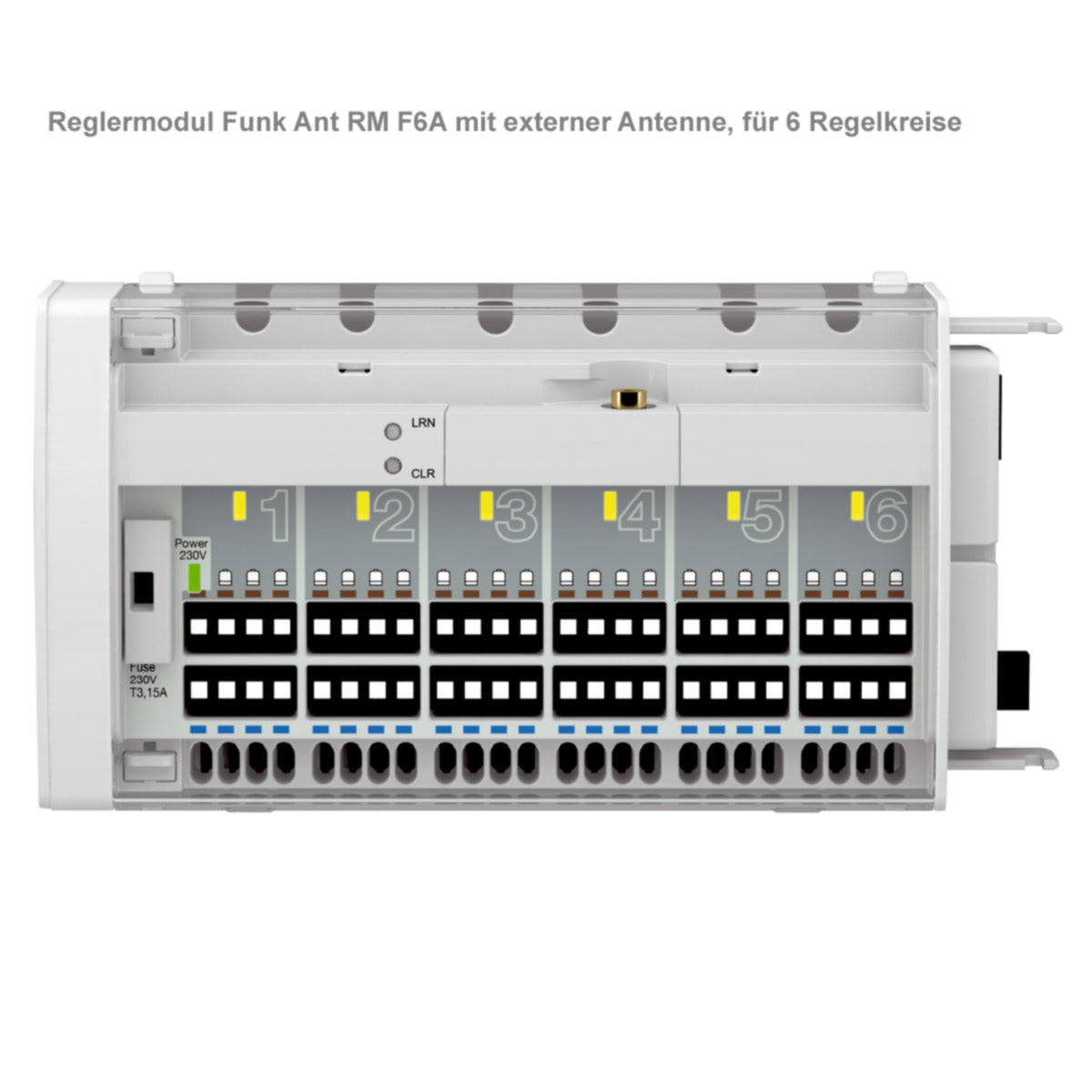 CosiTherm® Reglermodul F6A mit externer Antenne, für 6 Regelkreise, AFRISO 78124