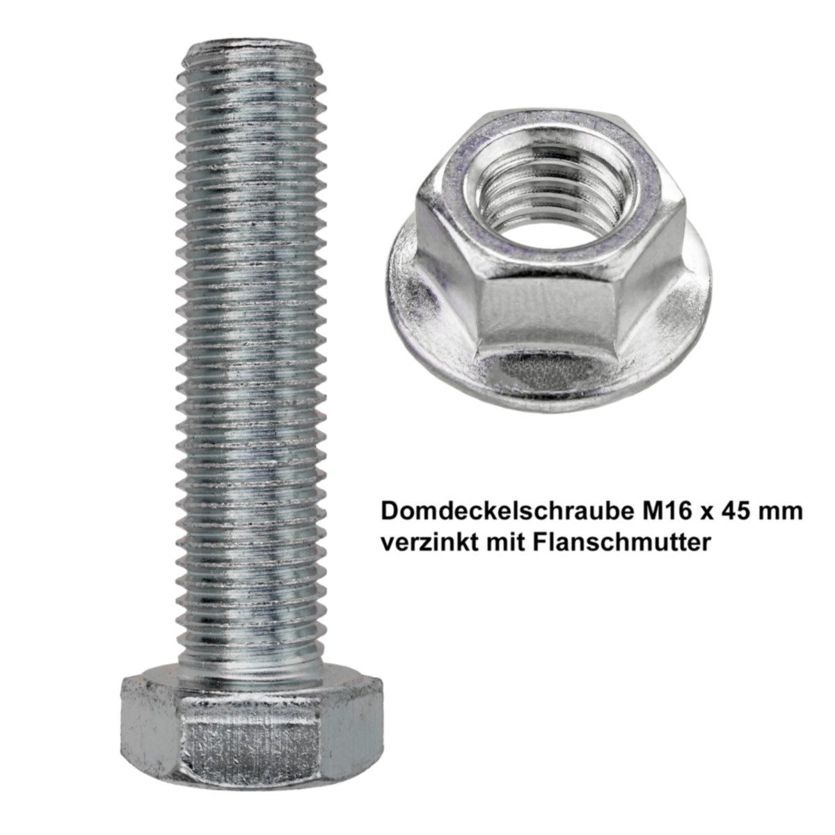 Verzinkte Domdeckelschrauben M16 x 45 mm für AFRISO Regenwasser-Umrüstdomdeckel