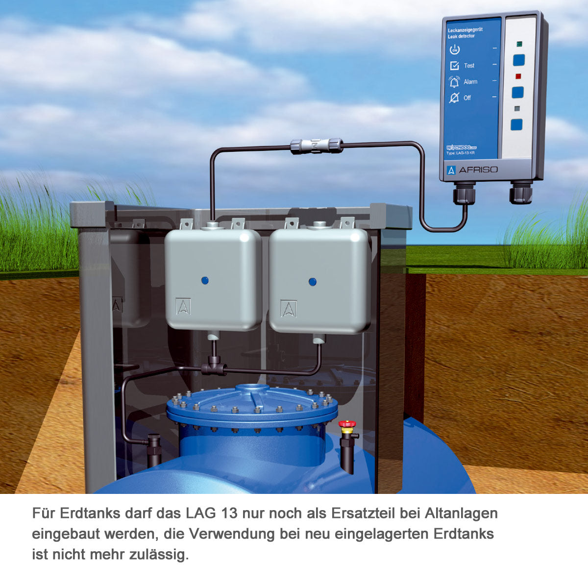 LAG 13 - Verwendung für Erdtanks (unterirdischer Zylindertank oder Kugeltank)
