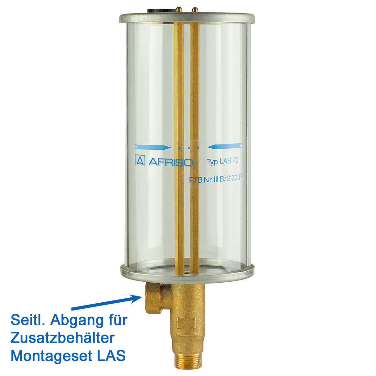 Leckanzeige-Sichtgerät LAS 72 für doppelwandige Zylindertanks nach DIN 6616 und DIN 6618-3