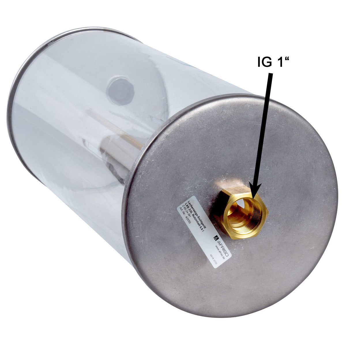 Leckanzeige-Sichtgerät LAS 230 - Unterseite mit Anschluss IG 1"