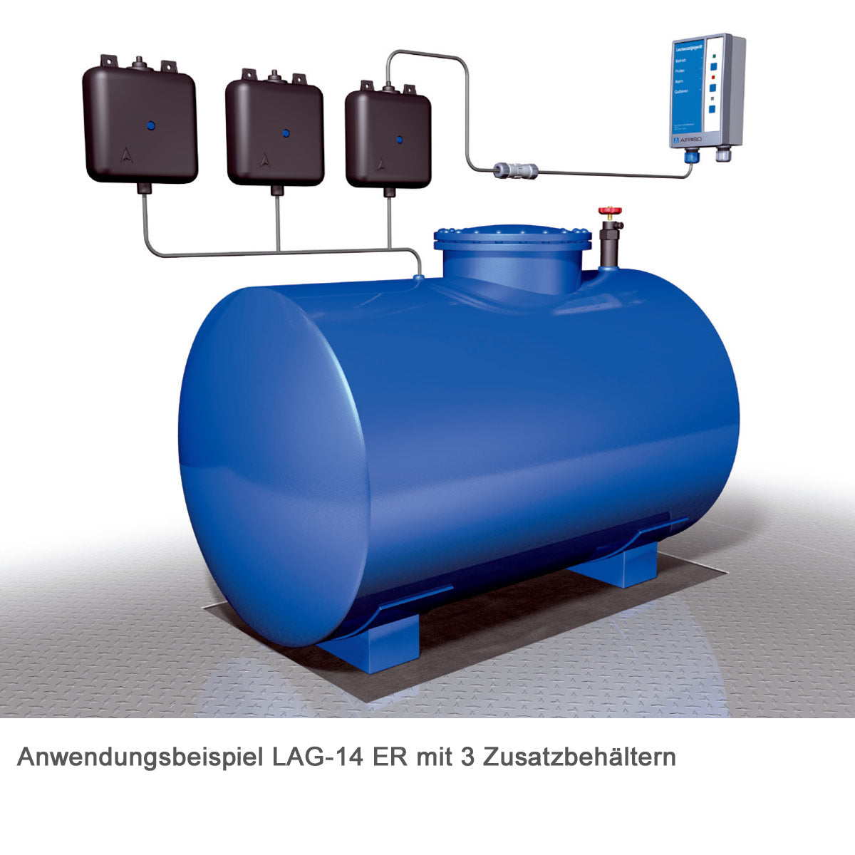Anwendungsbeispiel LAG-14 ER mir 2 Zusatzbehältern