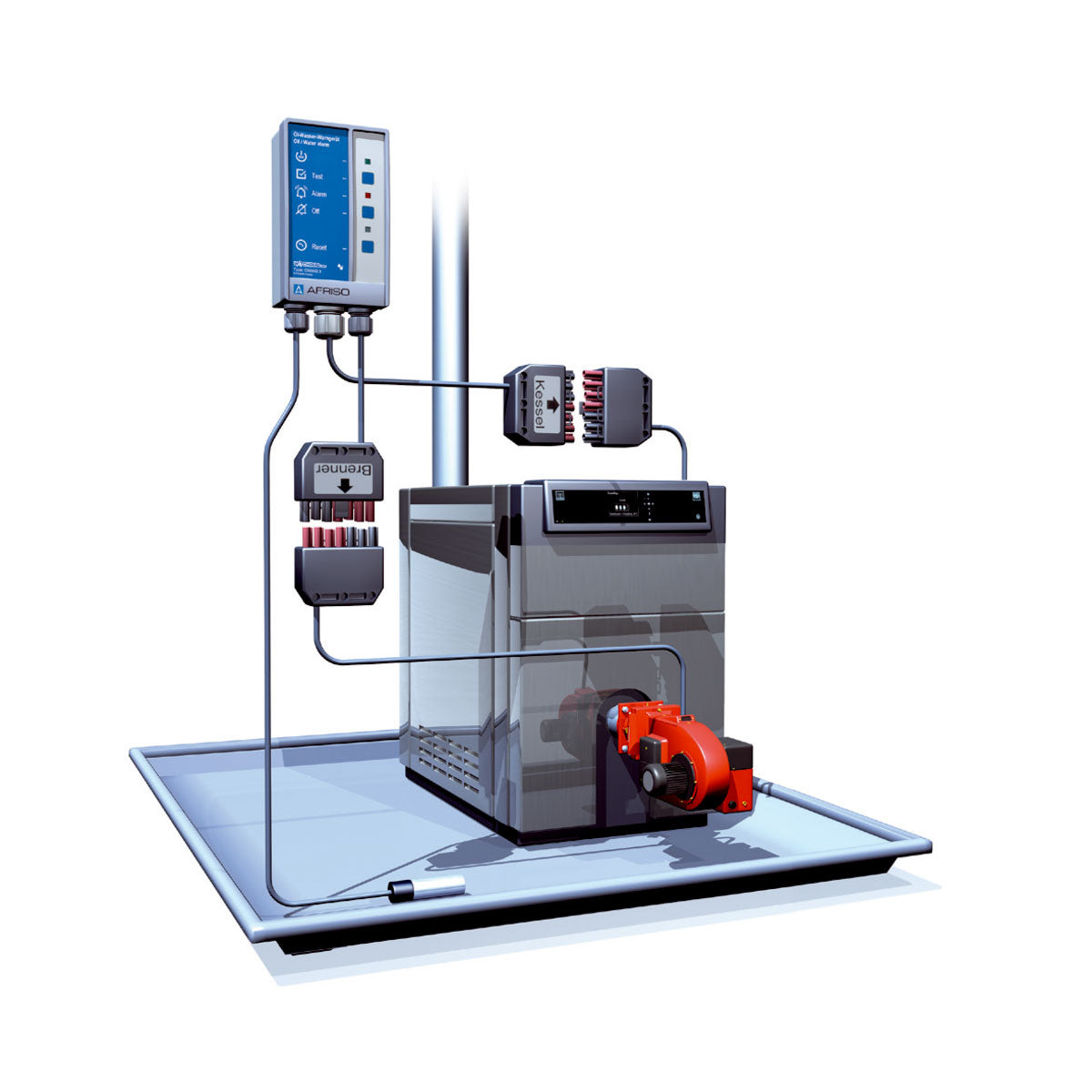 Flüssigkeitsmelder AFA 11 BAS mit Brenner-Anschluss-Set