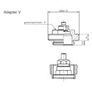 Umrüst-Adapter V für GAMPPER-Klemmanschluss auf Gewindeanschluss M30 x 1,5 mm