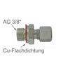 Schneidring-Verschraubung AG 3/8''
