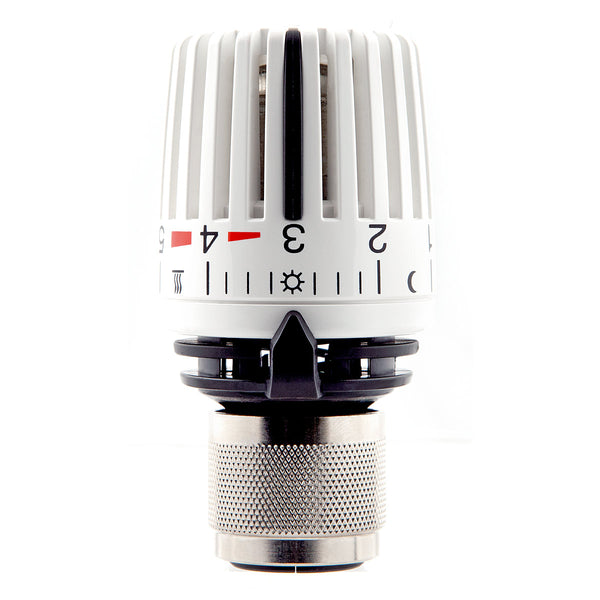 Thermostat-Regelkopf 323 KD weiß/schwarz mit Flüssigkeitsfühler, Danfoss- Klemmanschluss, kompatibel Baureihe RA