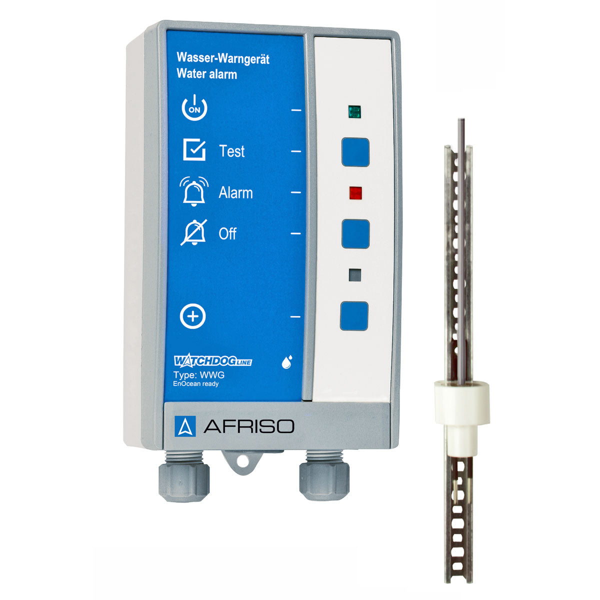 Wasser-Warngerät WWG 2 mit Wandschienensonde WSS  (Art.-No.: 40031) von AFRISO
