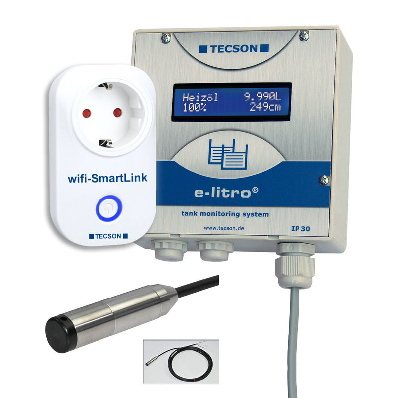 eLitro-T Smart-Wifi, Tecson Füllstandanzeiger mit Tauchsonde und Wlan-Adapter